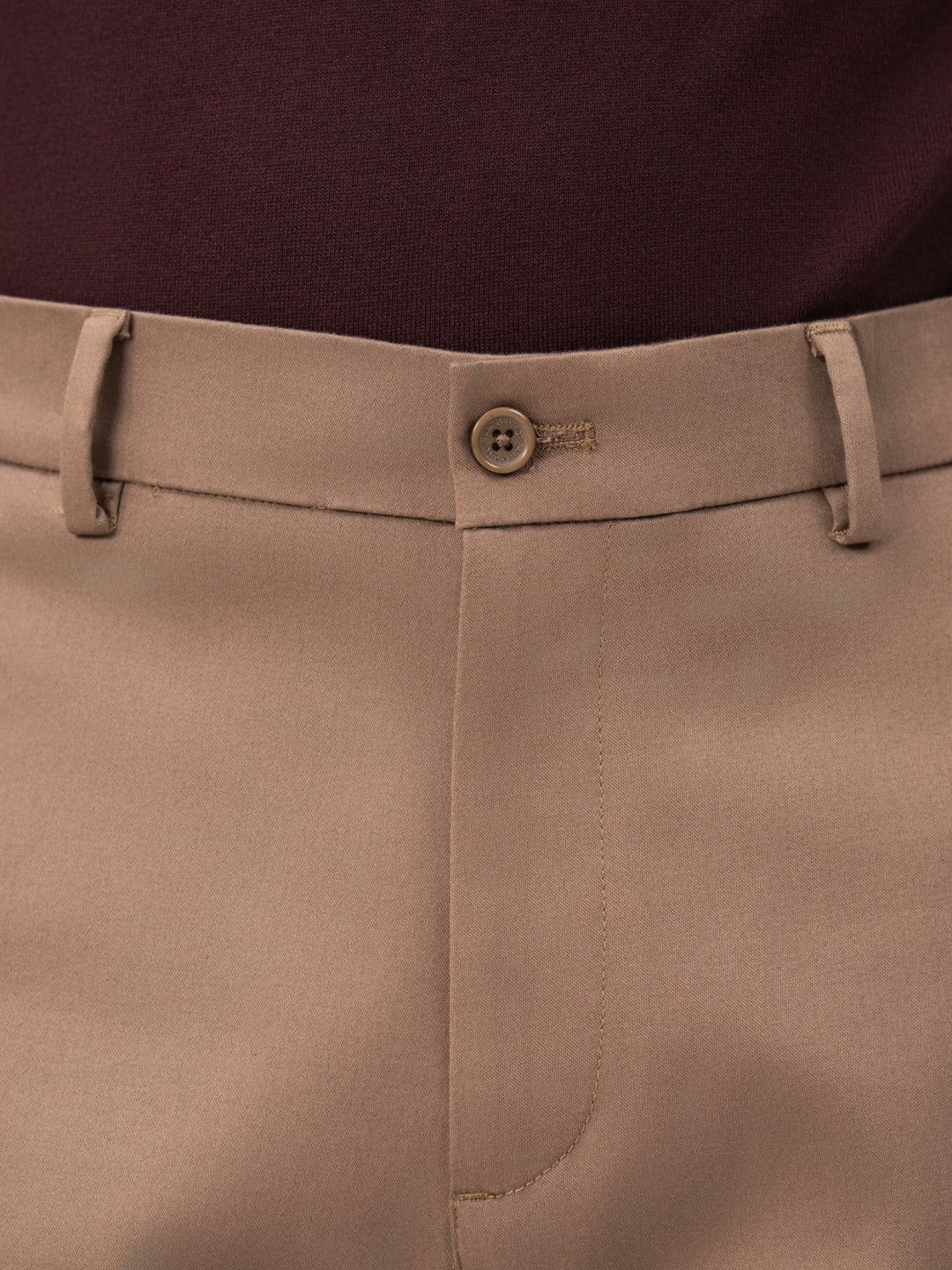 Terranova Khaki Relaxed Fit Stretch Chinos for Men