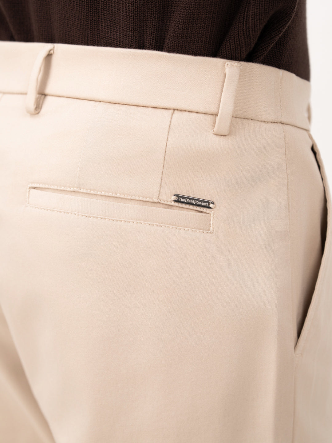 Lumora Cream Relaxed Fit Stretch Chinos for Men