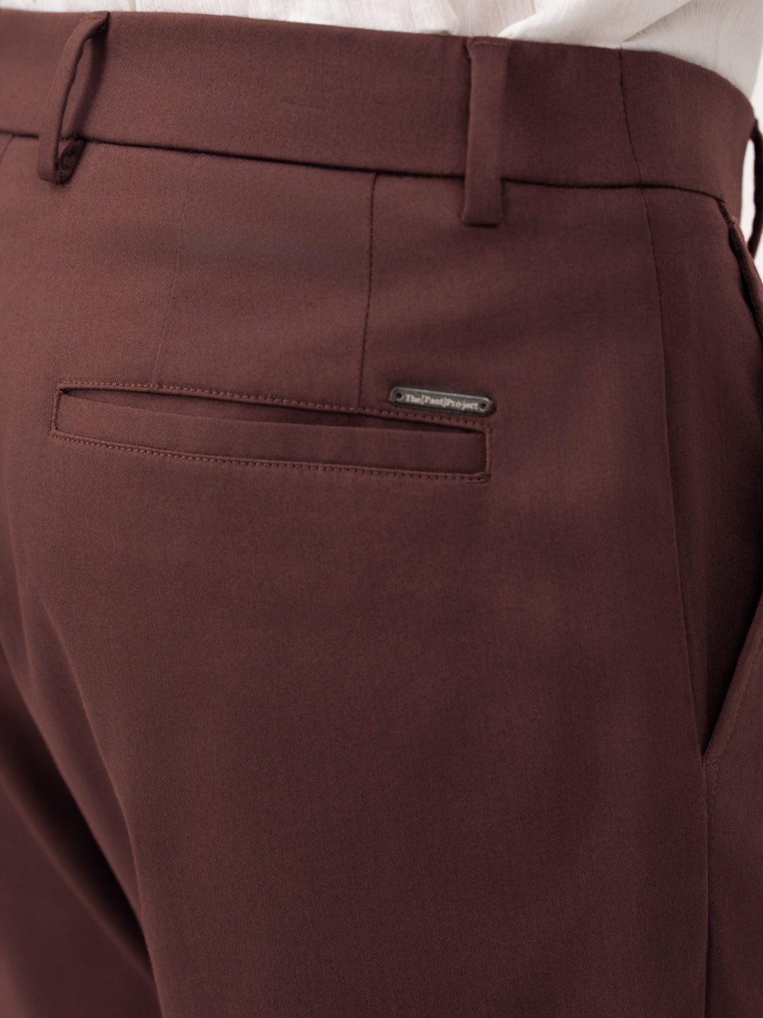 Cognora Brown Relaxed Fit Stretch Chinos for Men