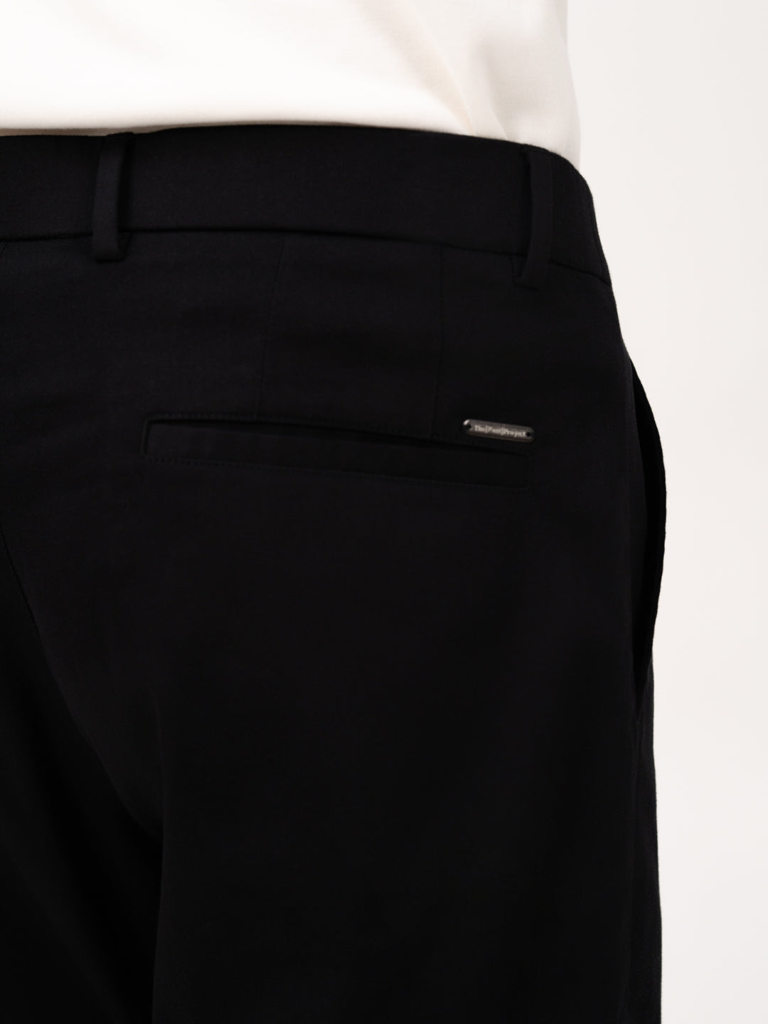 Noctara Black Relaxed Fit Stretch Chinos for Men