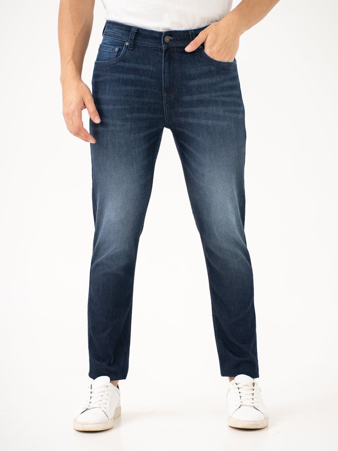 Polar Blue Whiskered Slim Fit Jeans