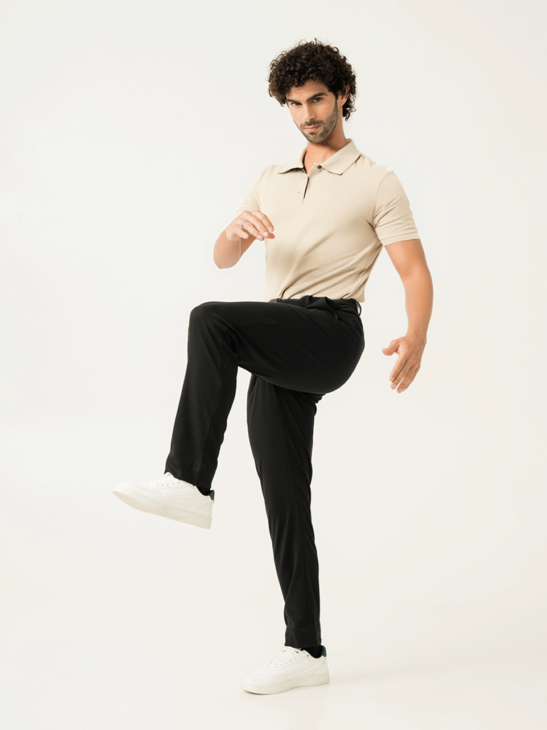 Buy Men Deep Black Slim Fit Stretchable Workwear Pant Buy Men Deep Black Slim Fit Stretchable Workwear Pant