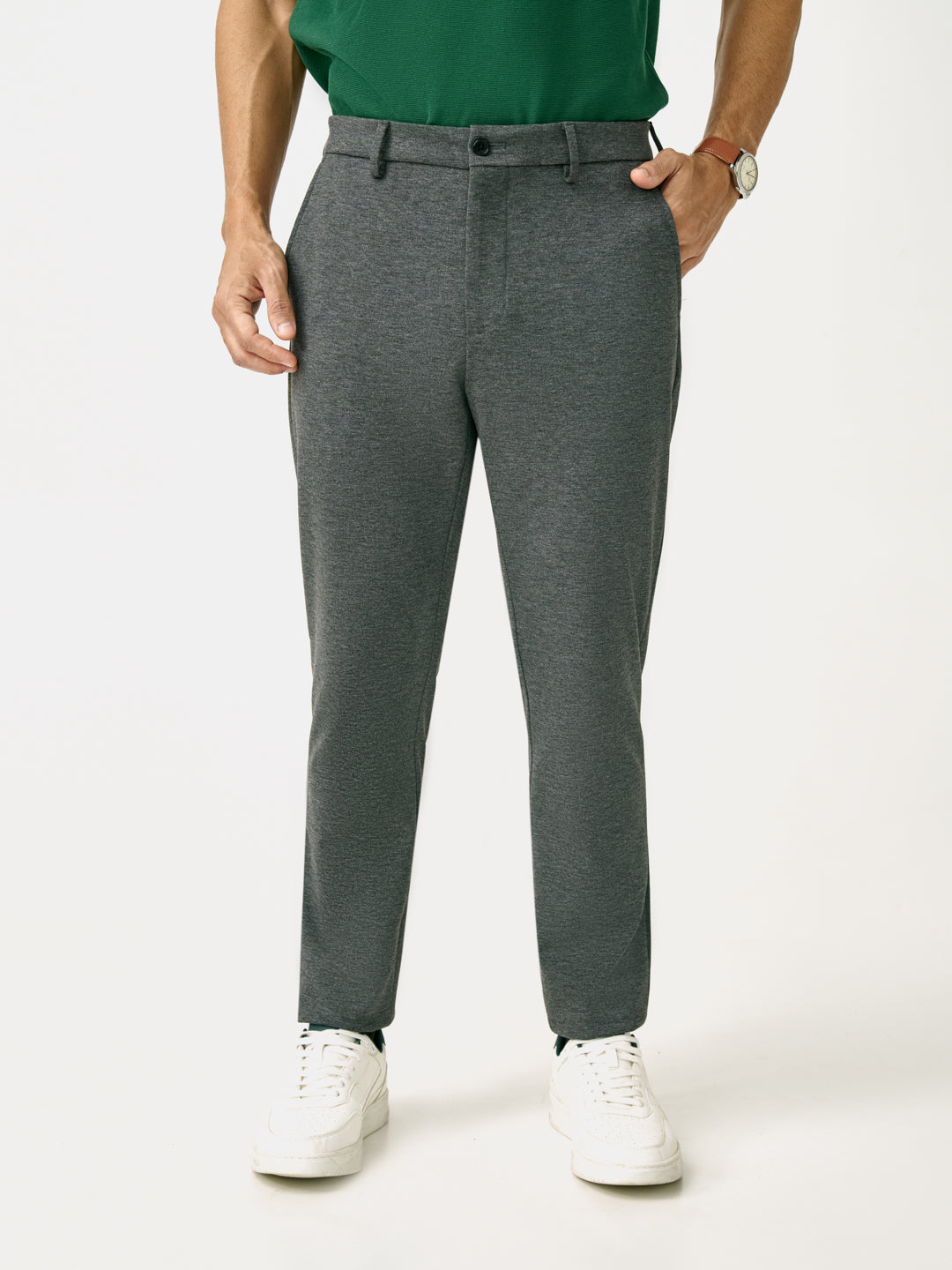 Dark Grey Slim Fit Power Stretch Pants