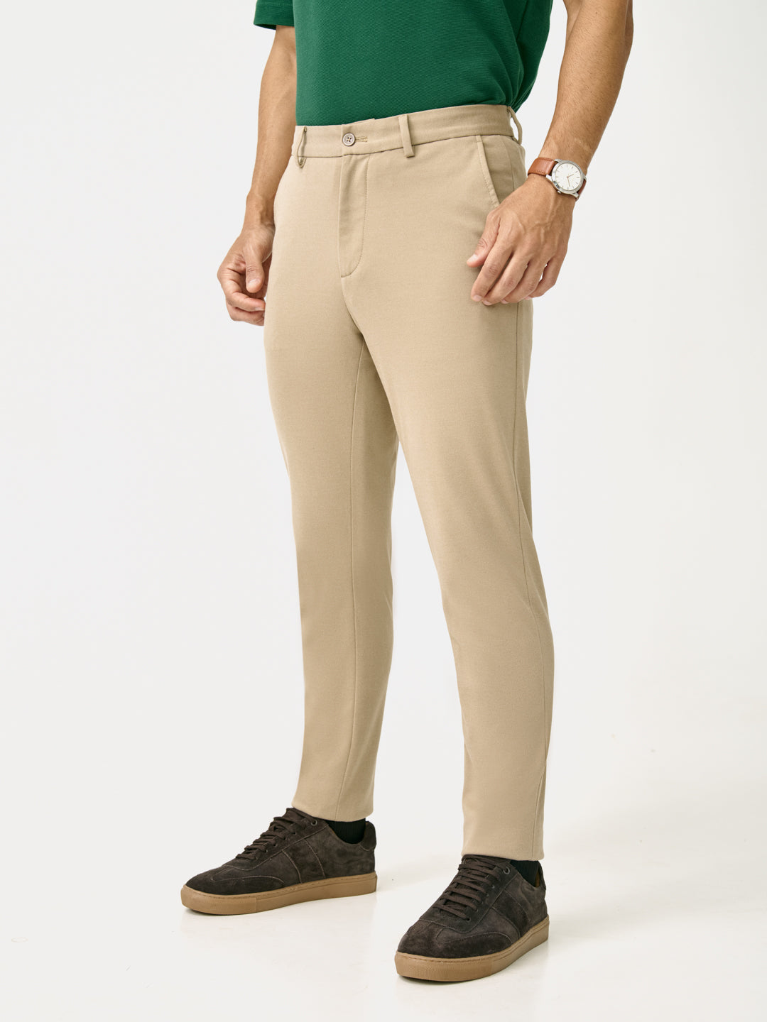 Light Khaki Slim Fit Power Stretch Pants