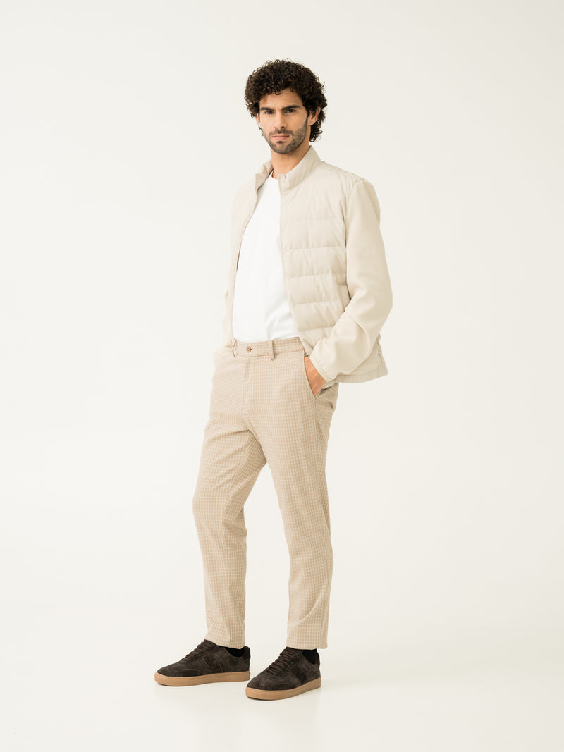 Dune Khaki Checks Power-Stretch Pants