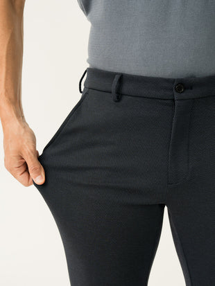 Regal Navy Twill Structured Plus Size Power-Stretch Pants