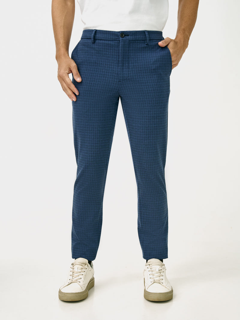 Metro Blue Checks Power-Stretch Pants