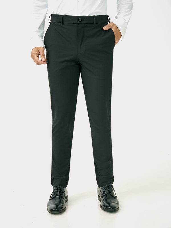 Everyday Black Slim Fit Stretch Formal Pants