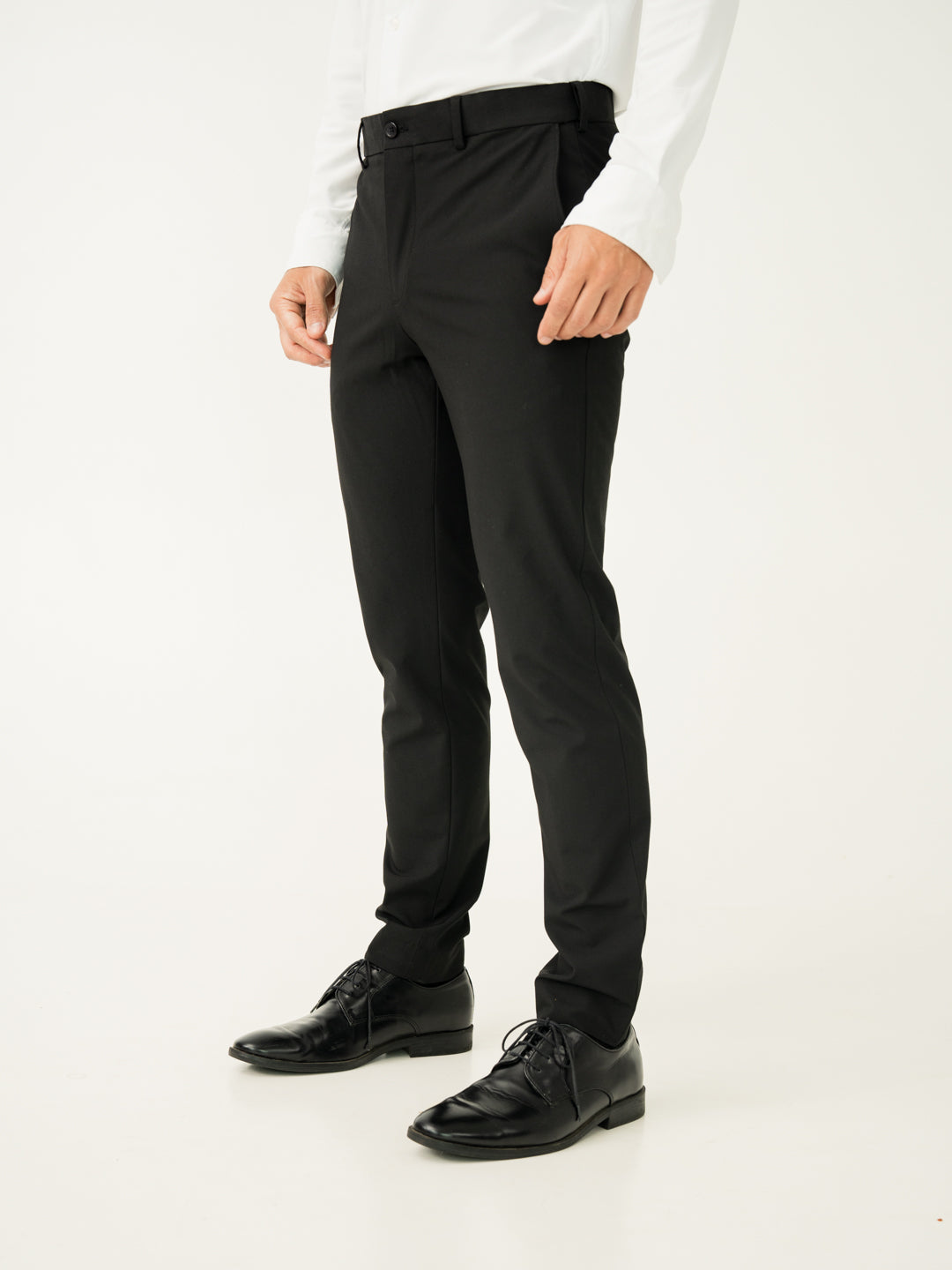 Everyday Black Slim Fit Stretch Formal Pants