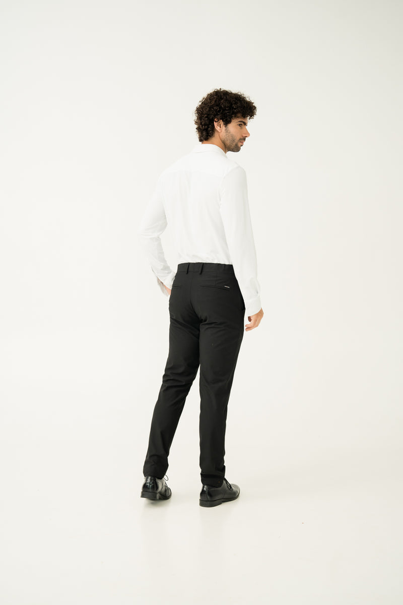 Everyday Black Slim Fit Stretch Formal Pants