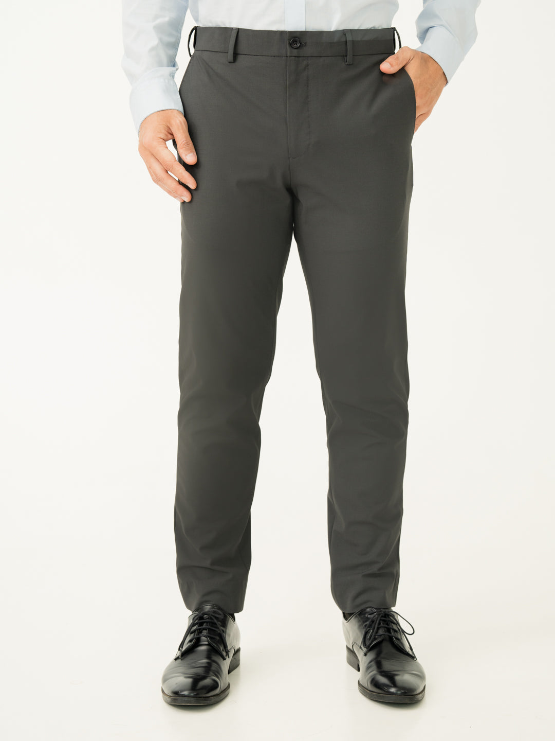 Timeless Grey Slim Fit Stretch Formal Pants