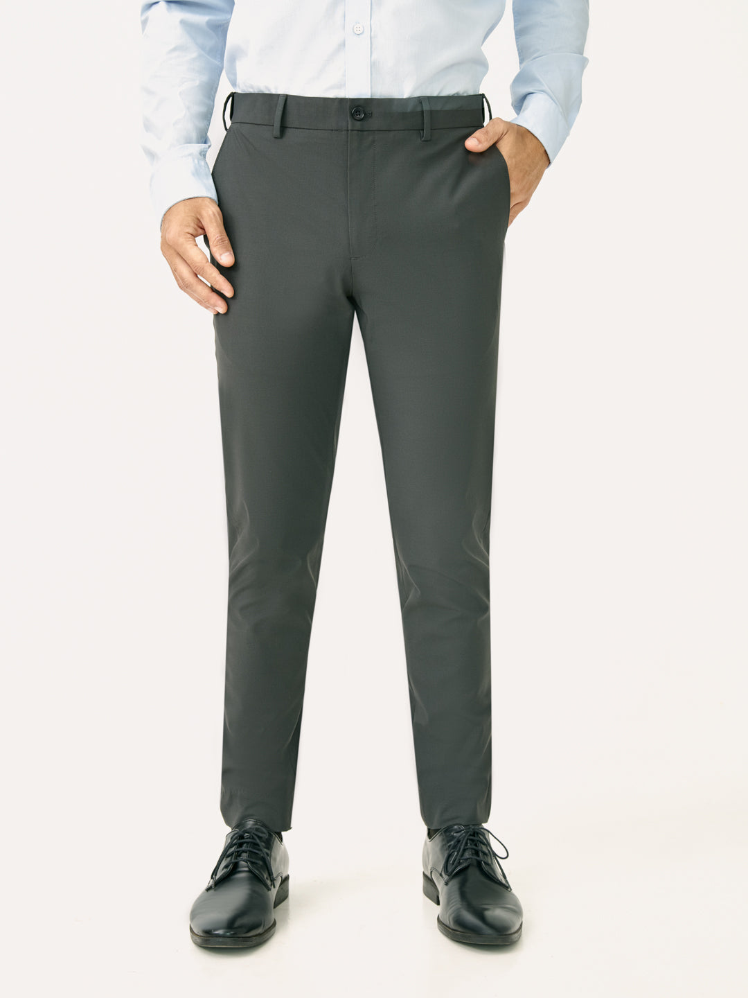 Timeless Grey Slim Fit Stretch Formal Pants