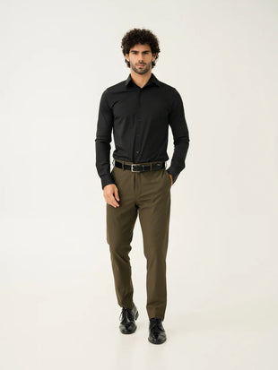 Always Olive Slim Fit Stretch Formal Pants
