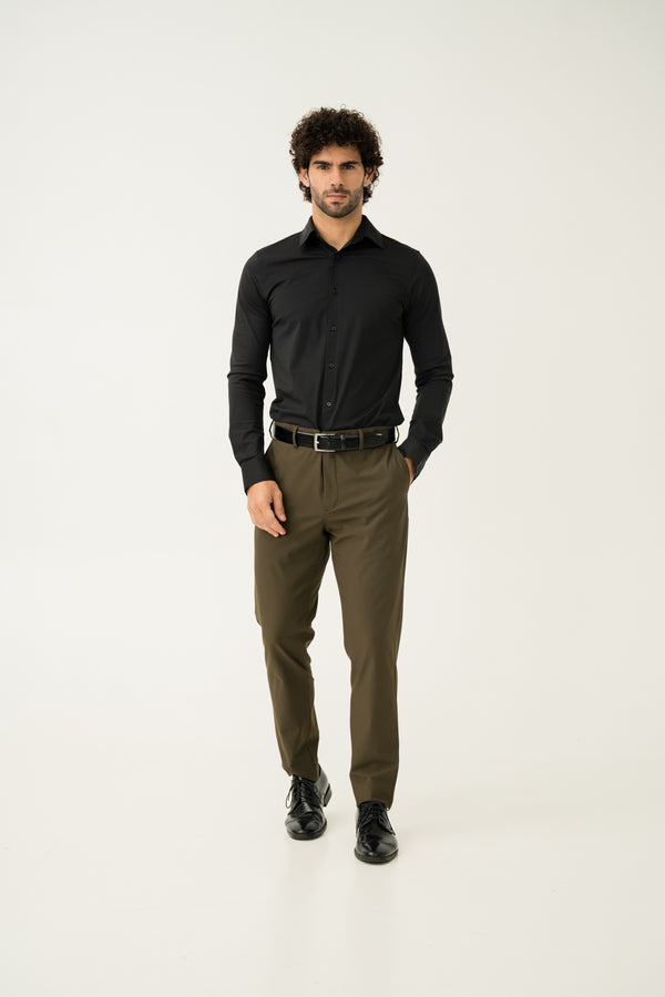 Always Olive Slim Fit Stretch Formal Pants