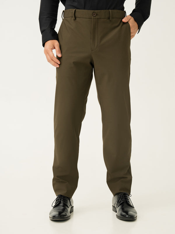 Always Olive Slim Fit Stretch Formal Pants