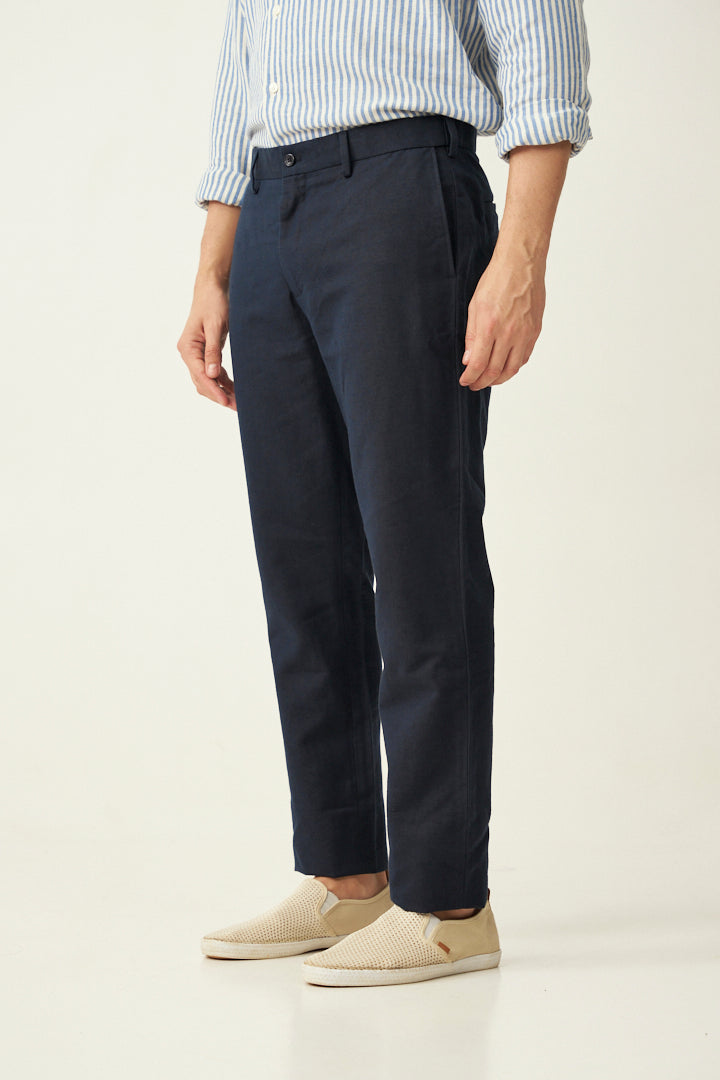 Nautical Navy Linen Pants