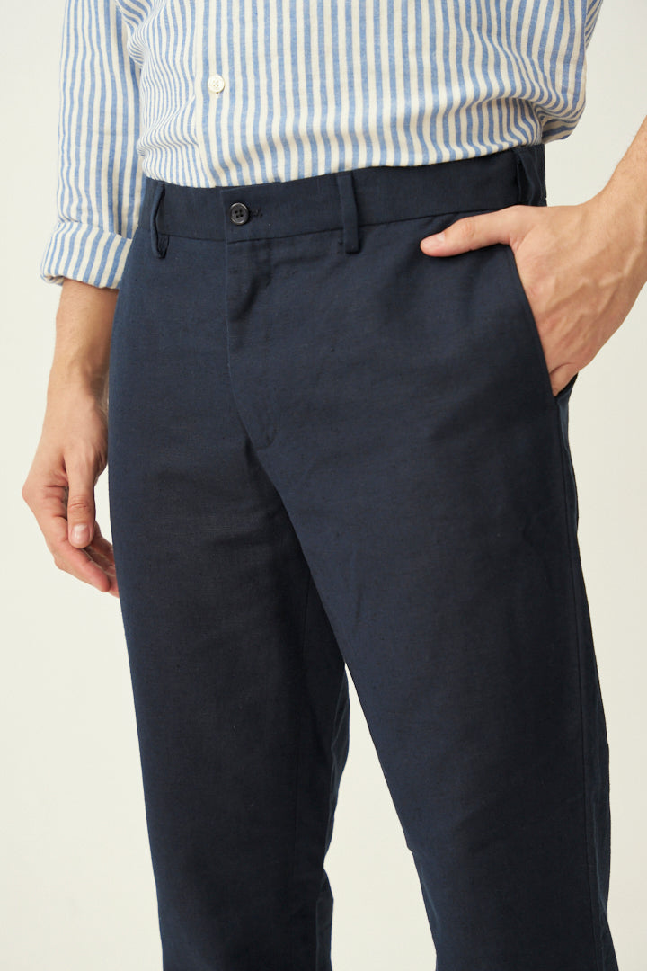 Nautical Navy Linen Pants