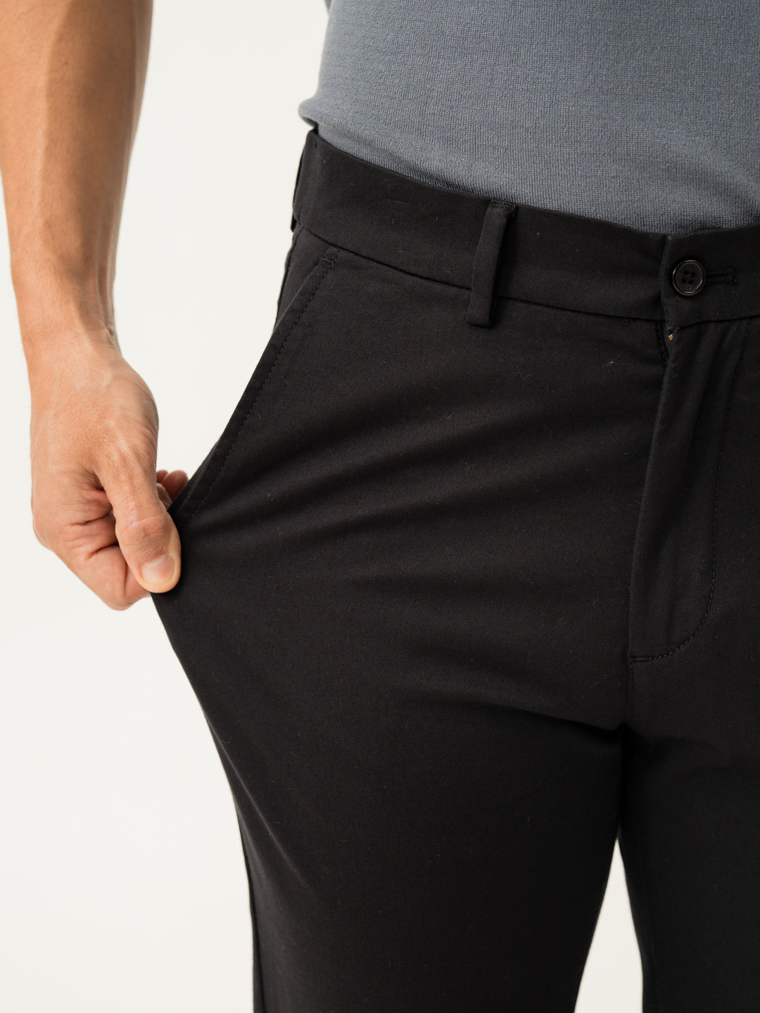 Box Black Slim Fit Stretch Chino Pants