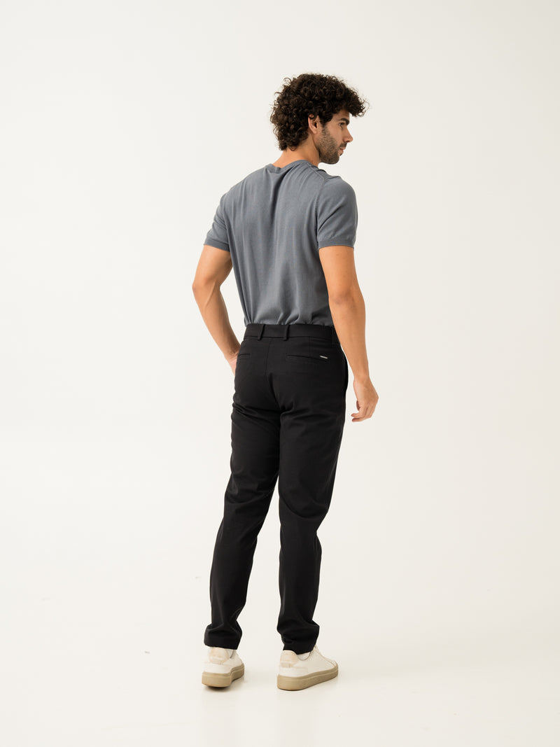 Box Black Slim Fit Stretch Chino Pants