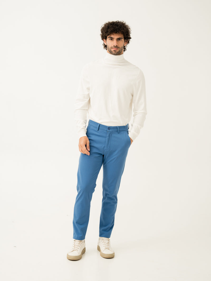 Track Blue Slim Fit Stretch Chino Pants