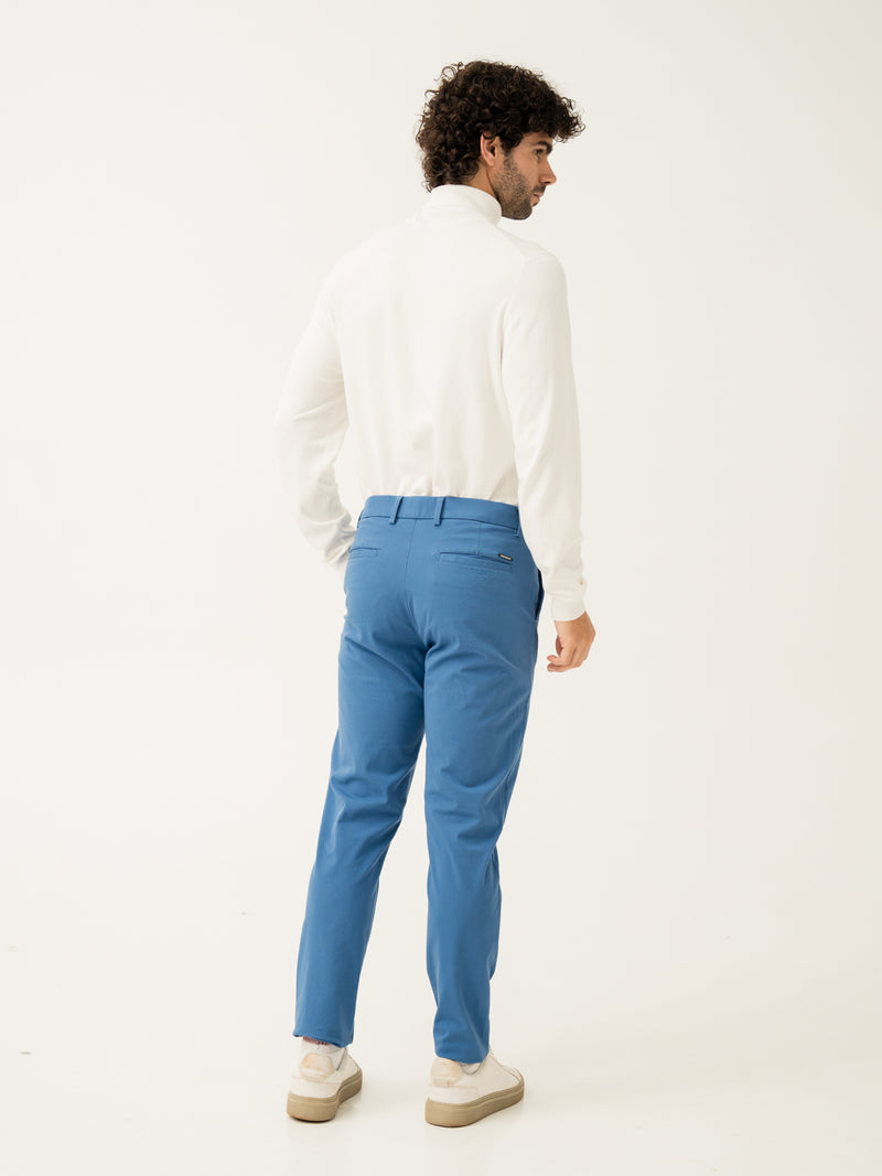 Track Blue Slim Fit Stretch Chino Pants