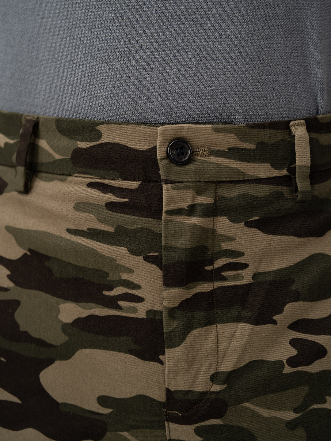 Olive Camo Slim Fit Cargo Pants