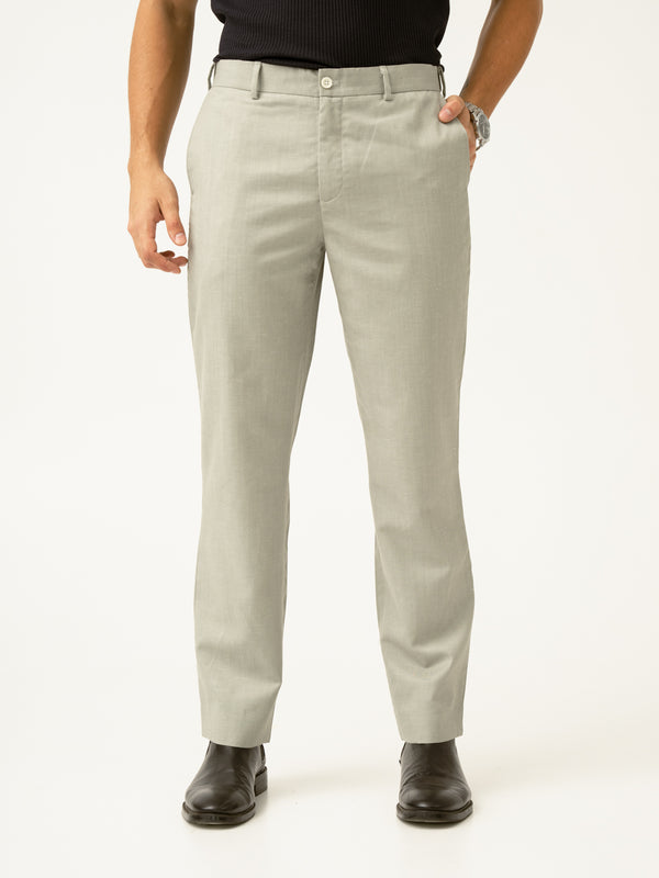 Galle Green Tropical Wool Linen Pants