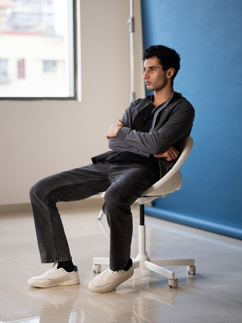 Cyclone Grey Cloud Wash Luxury Relaxed Fit Jeans