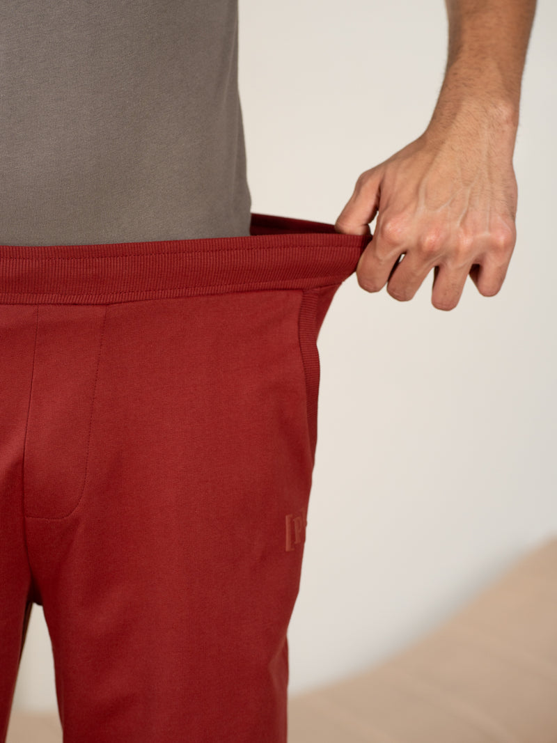 Trail Red Cotton Sweatpants