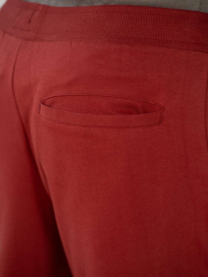 Trail Red Cotton Sweatpants