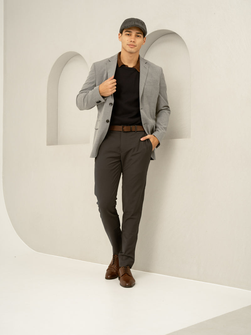 Geneva Grey Luxury Merino Wool Pants