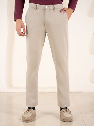 Contour Khaki Houndstooth Slim Fit Power Stretch Pants