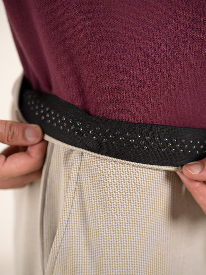 Contour Khaki Houndstooth Slim Fit Power Stretch Pants