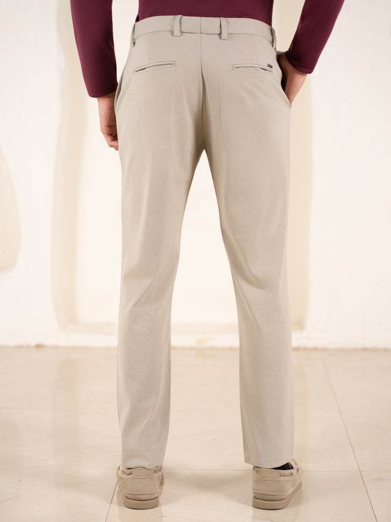 Contour Khaki Houndstooth Slim Fit Power Stretch Pants