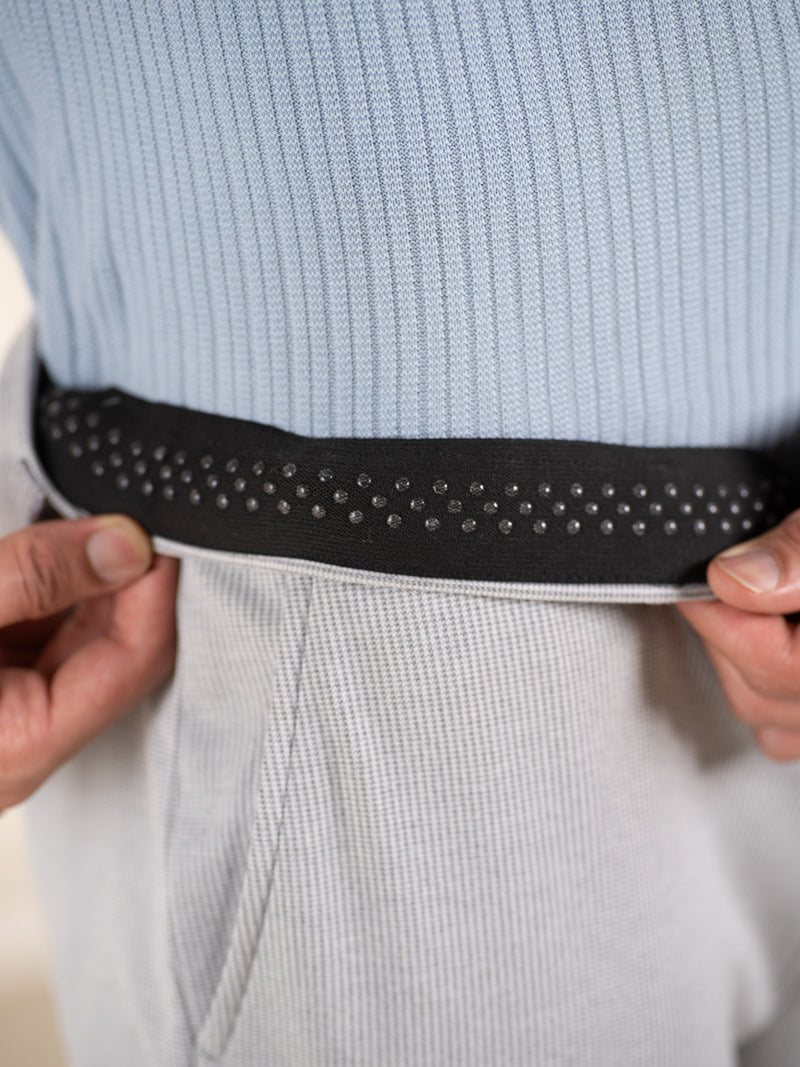 Visual Grey Houndstooth Slim Fit Power Stretch Pants