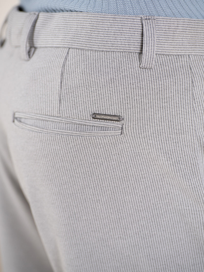 Visual Grey Houndstooth Slim Fit Power Stretch Pants