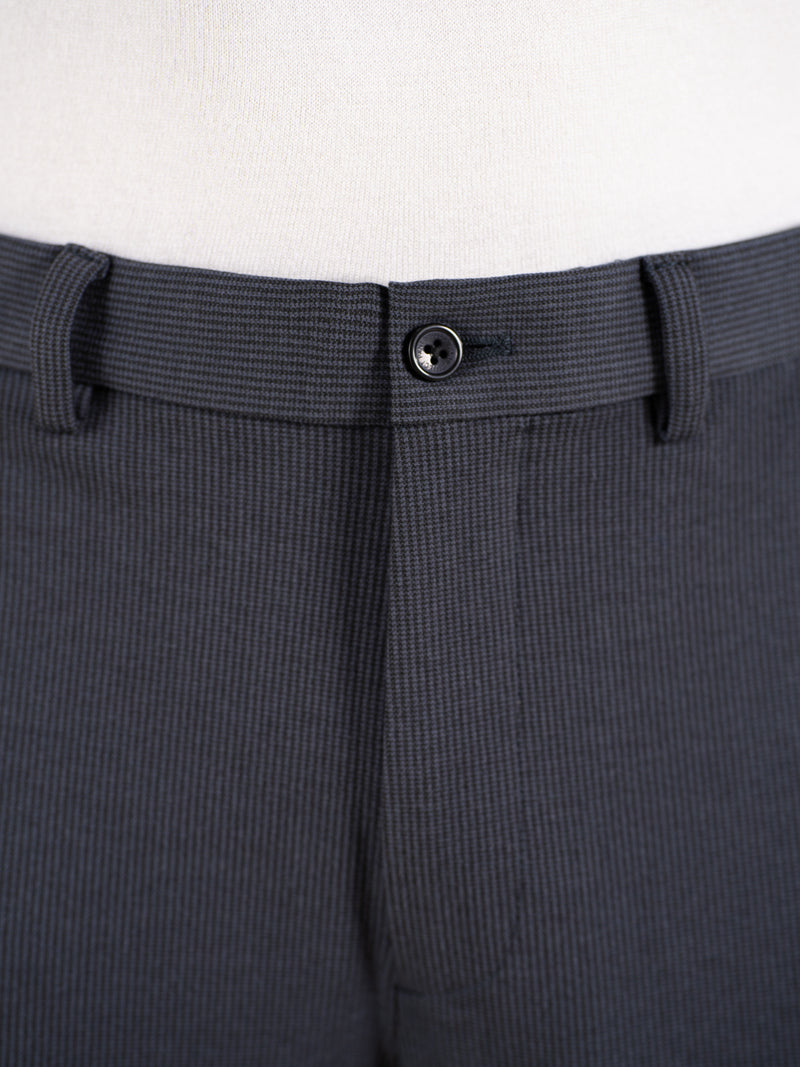 Quiet Grey Houndstooth Slim Fit Power Stretch Pants