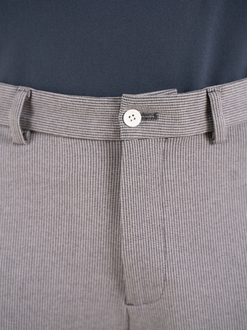 Theory Black Houndstooth Slim Fit Power Stretch Pants