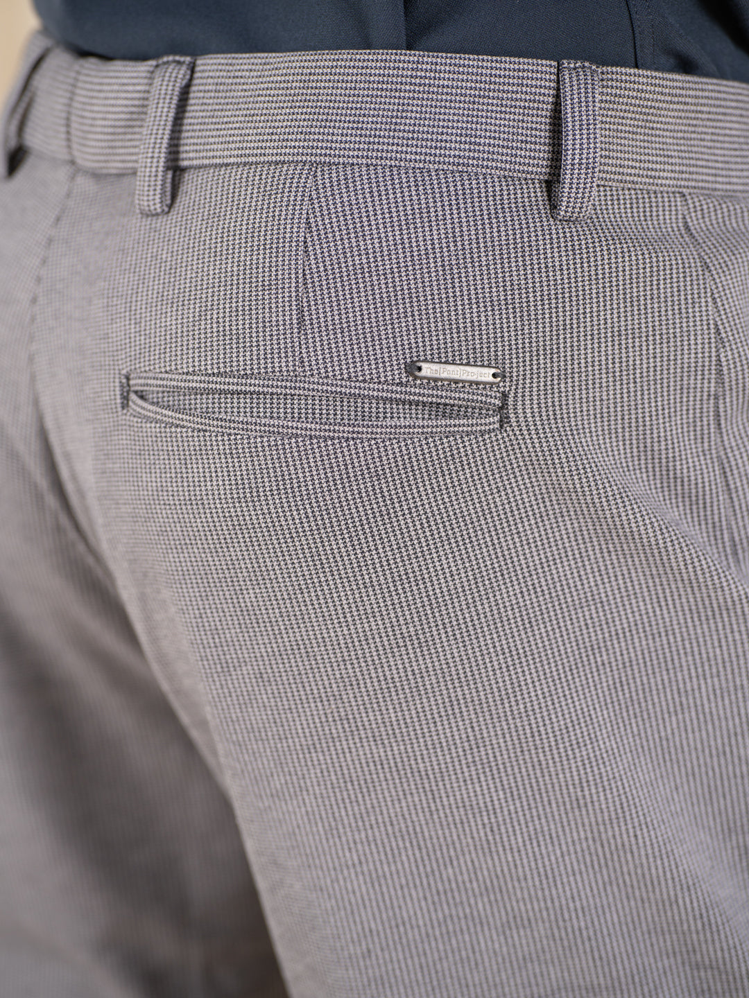 Theory Black Houndstooth Slim Fit Power Stretch Pants