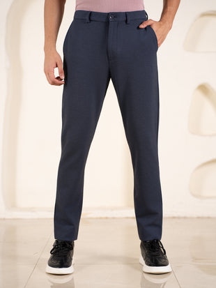 Render Blue Textured Slim Fit Power Stretch Pants