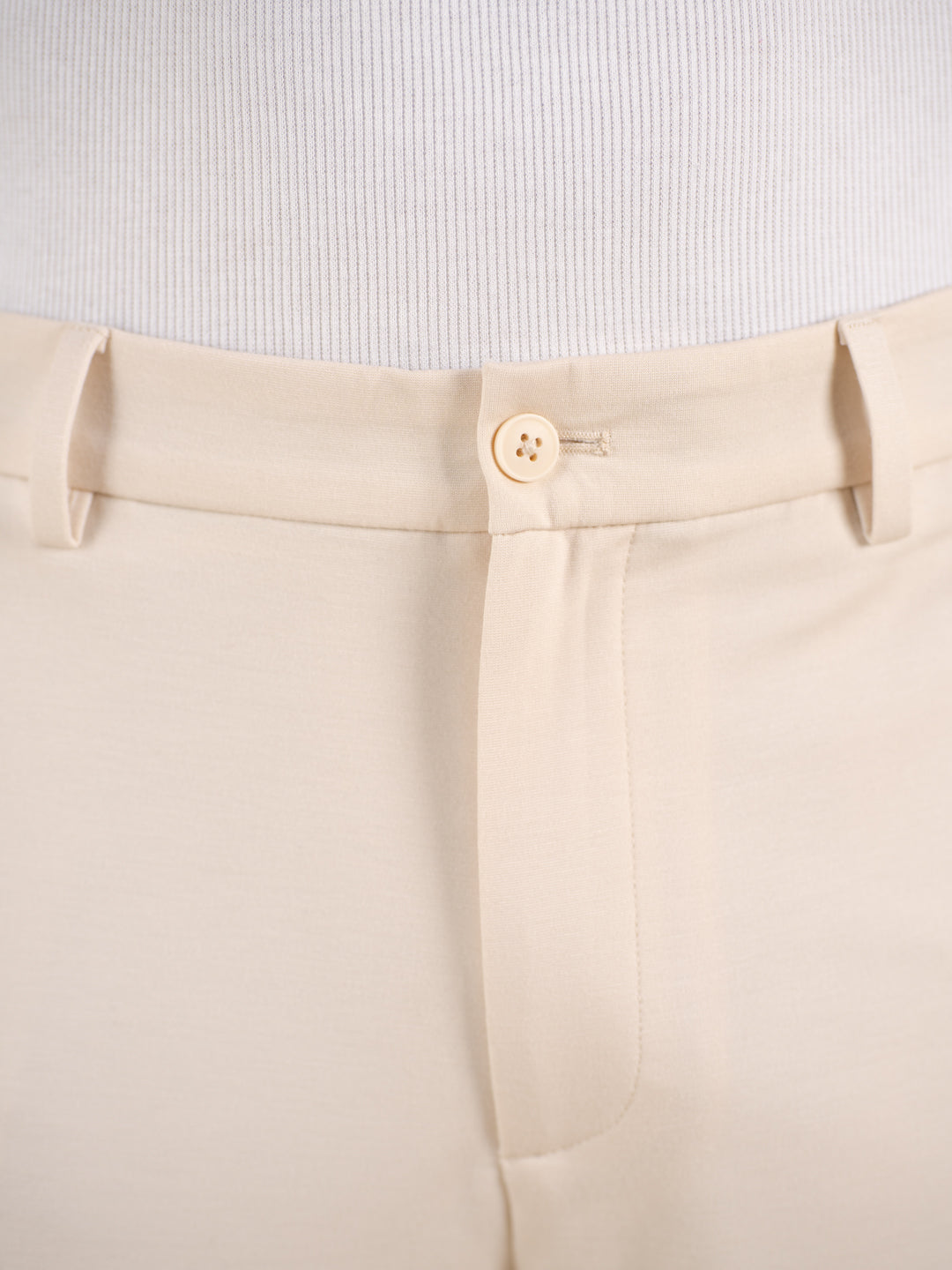 Malai Cream Soft-touch Slim Fit Power Stretch Pants