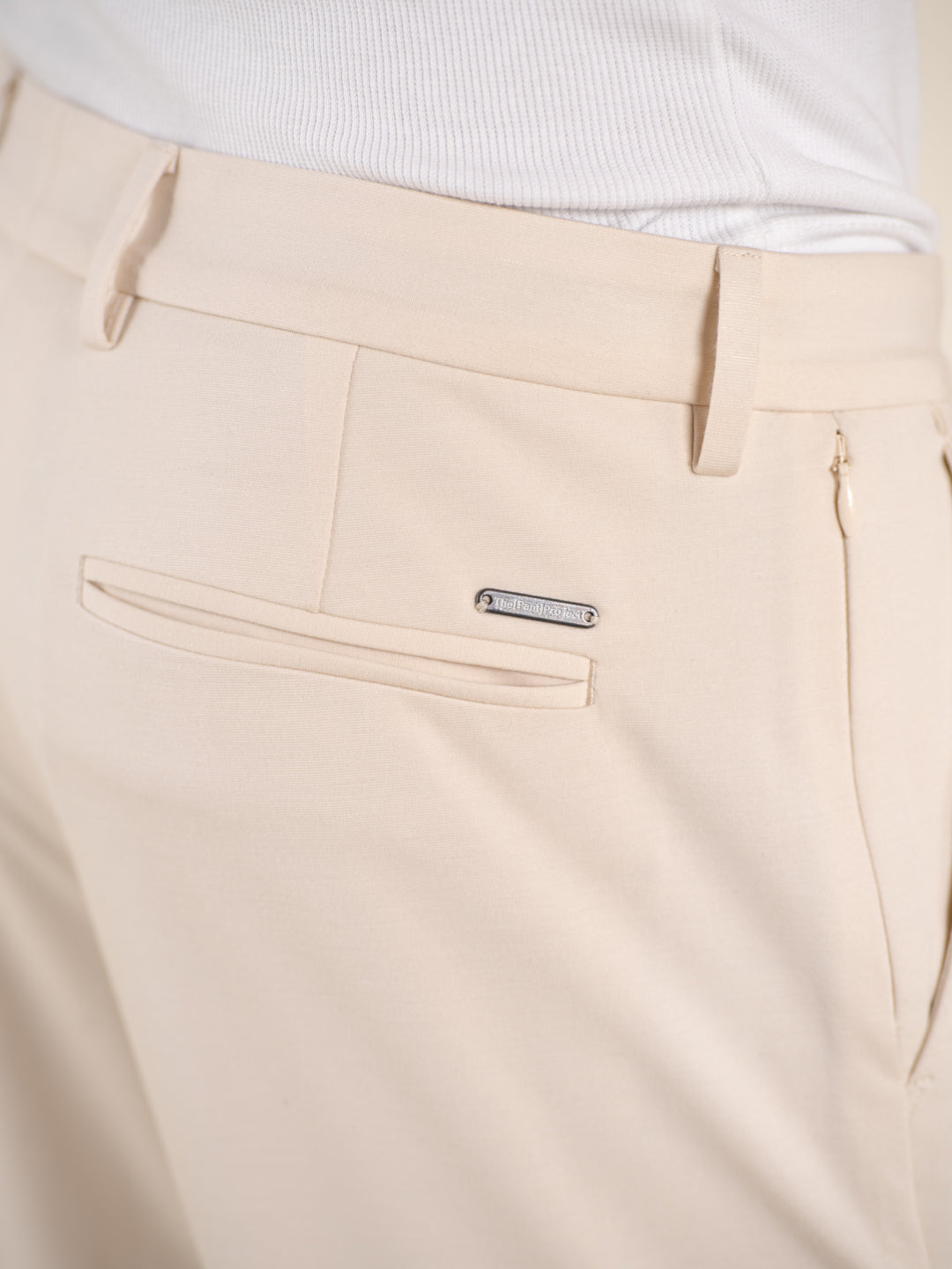 Malai Cream Soft-touch Slim Fit Power Stretch Pants