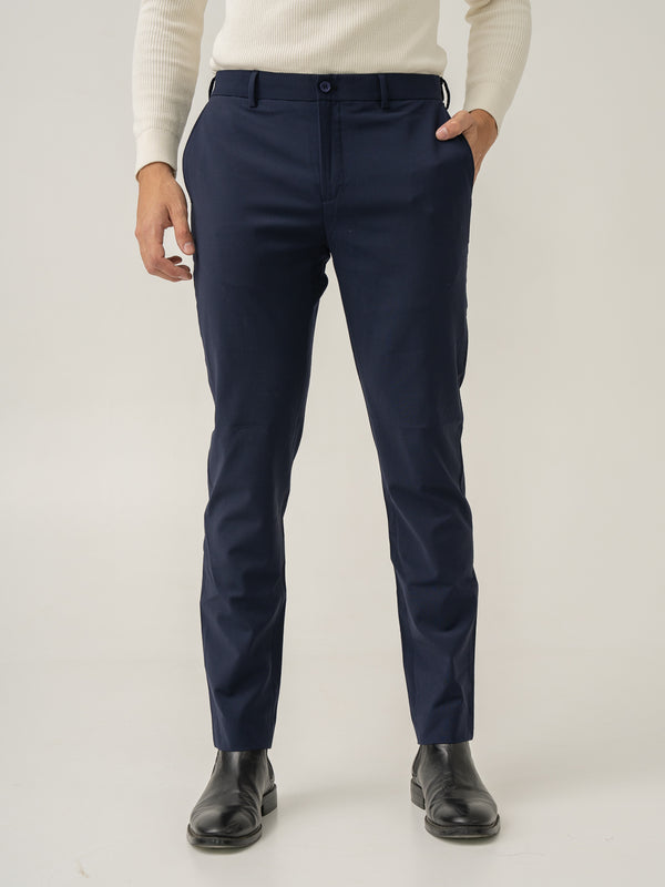 Venice Navy Luxury Merino Wool Pants