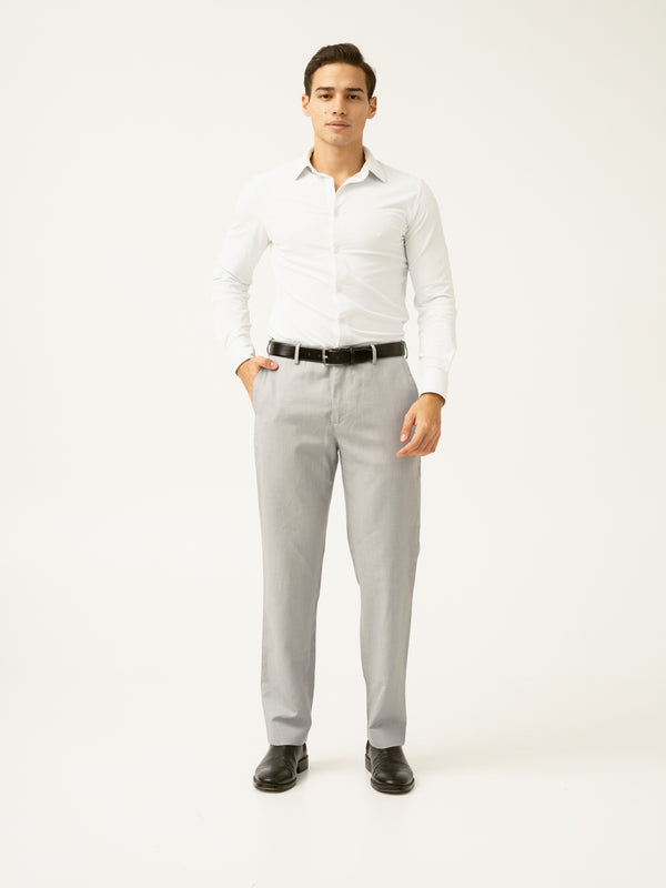 Palladium Grey Tropical Wool Linen Pants