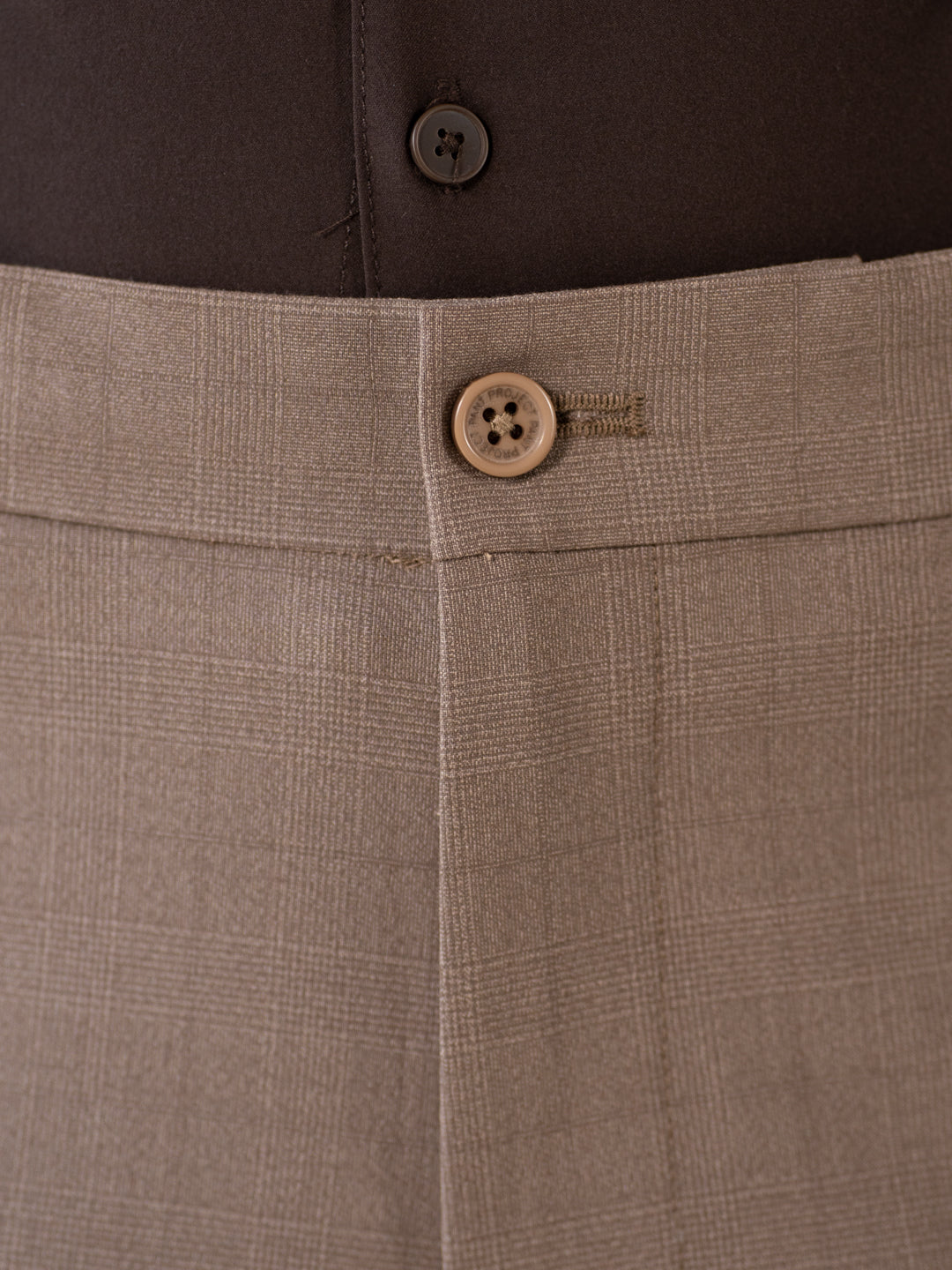 Sahara Brown Checks Relaxed Fit Stretch Formal Pants