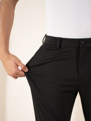 Malai Black Soft-touch Slim Fit Power Stretch Pants
