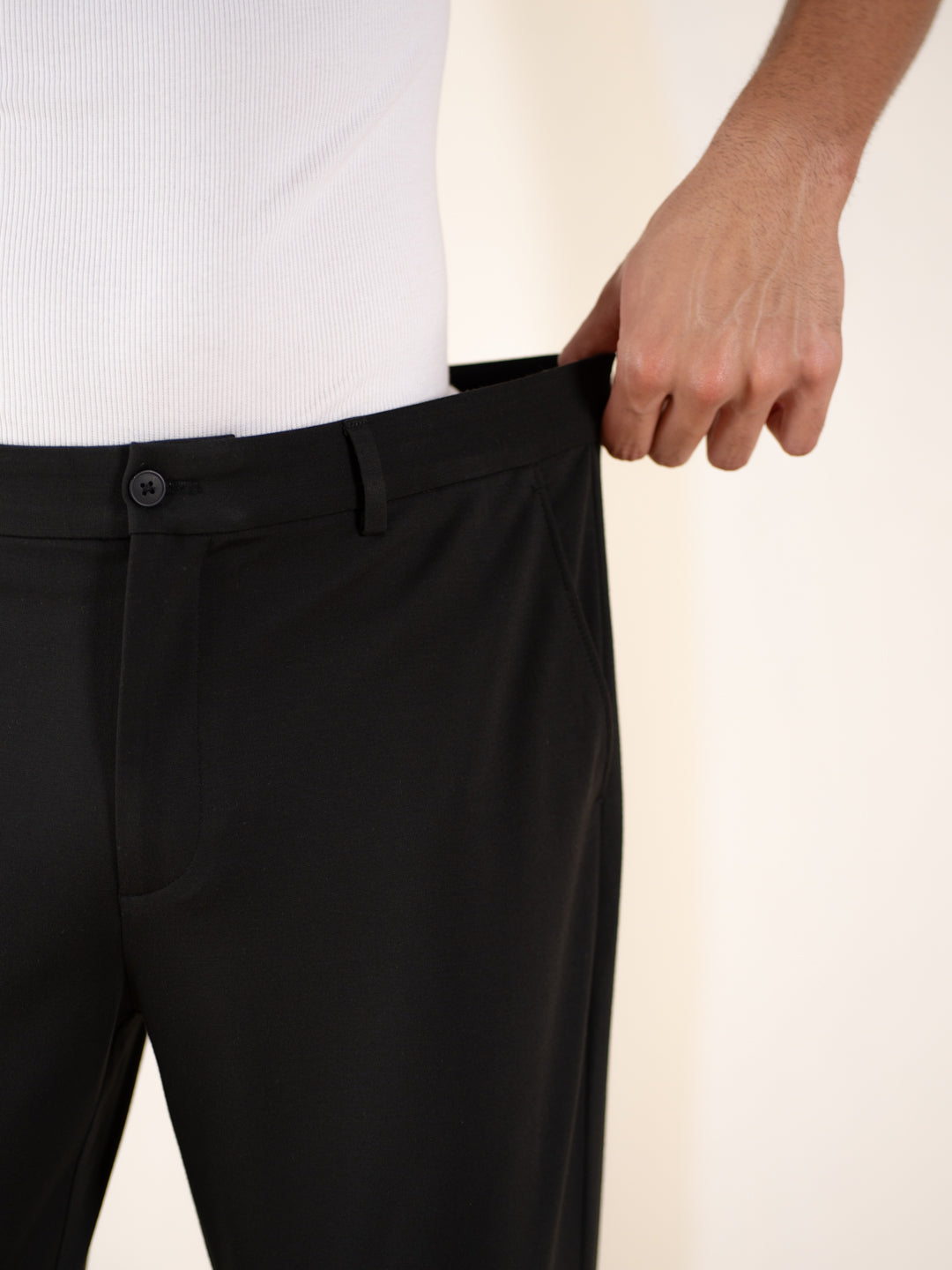 Malai Black Soft-touch Slim Fit Power Stretch Pants
