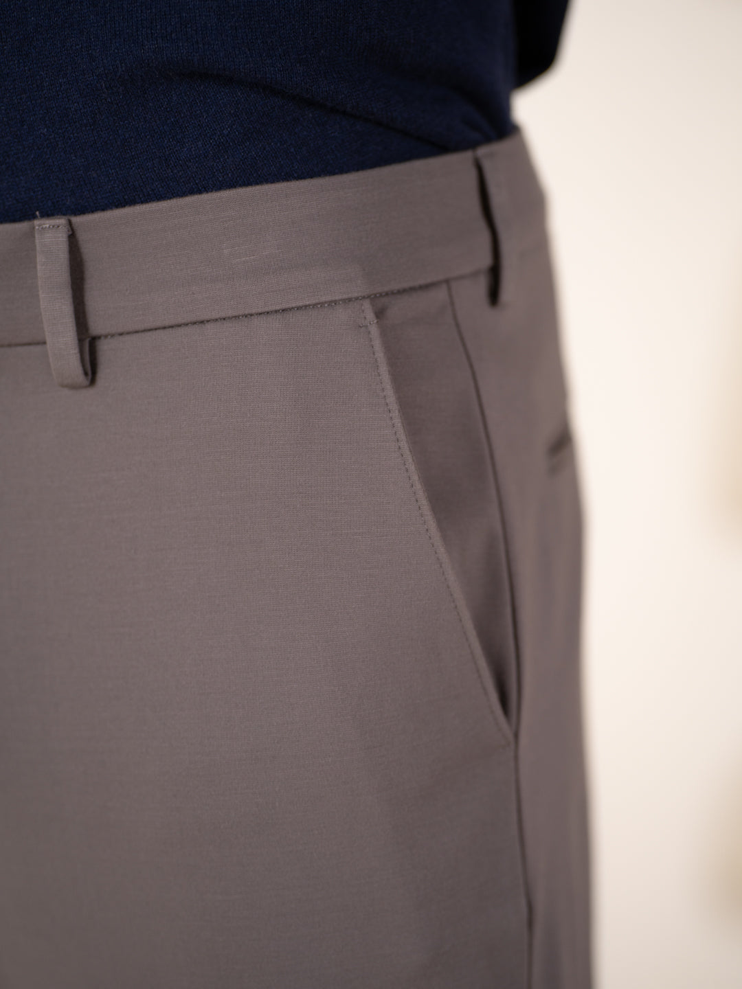 Malai Dark Grey Soft-touch Slim Fit Power Stretch Pants