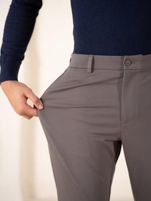 Malai Dark Grey Soft-touch Slim Fit Power Stretch Pants