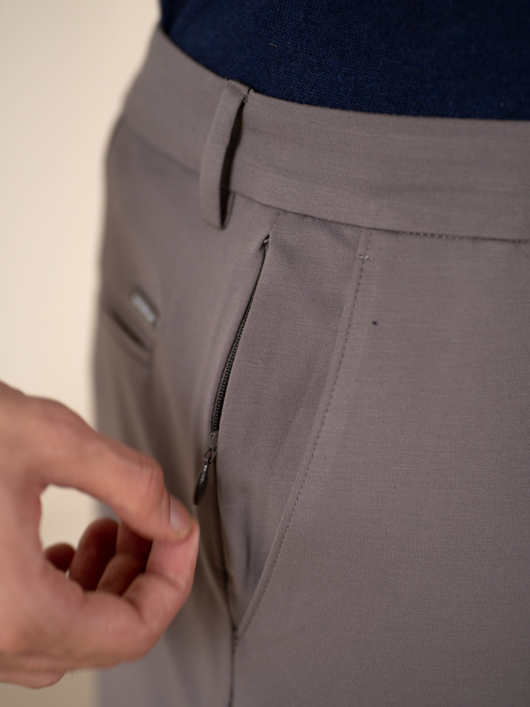 Malai Dark Grey Soft-touch Slim Fit Power Stretch Pants